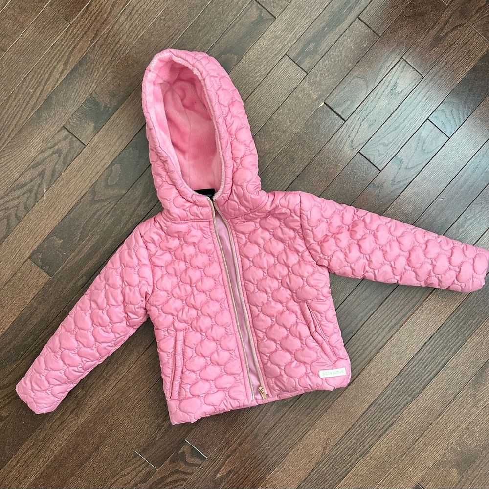 Pink Quilted Hooded Jacket